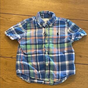 Ralph Lauren Baby Multicolor Plaid Button-Down Shirt 18M